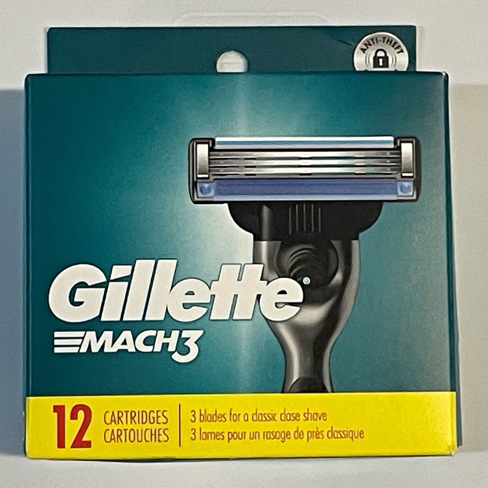 Gillette Mach3 Razor Replacement Cartridges 12 count
